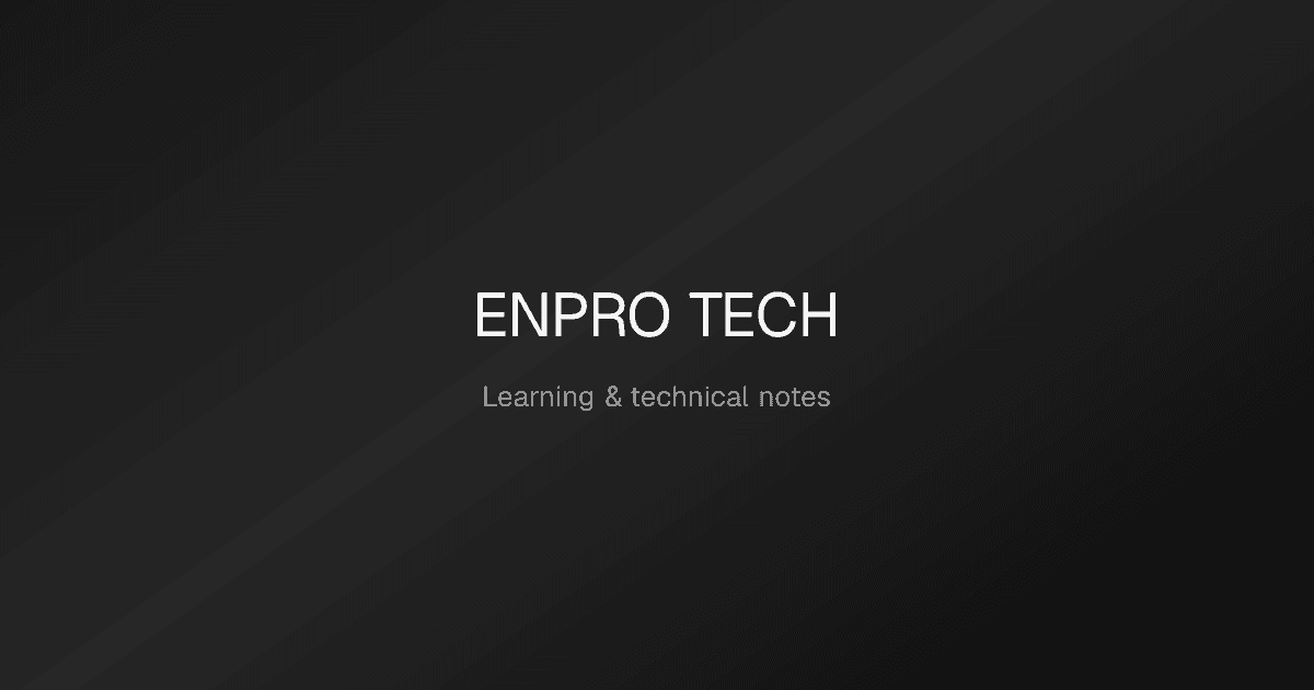 ENPRO TECH — 技術ブログ基盤